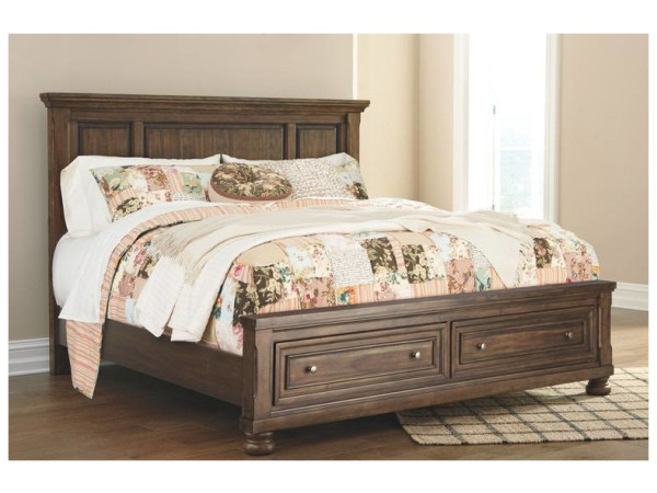 Flynnter King Panel Bed with 2 Storage Drawers - Image 2