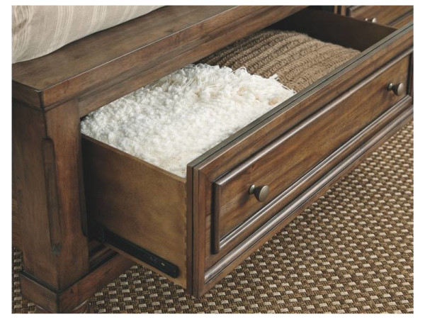 Flynnter Queen Sleigh Bed with 2 Storage Drawers - Image 4