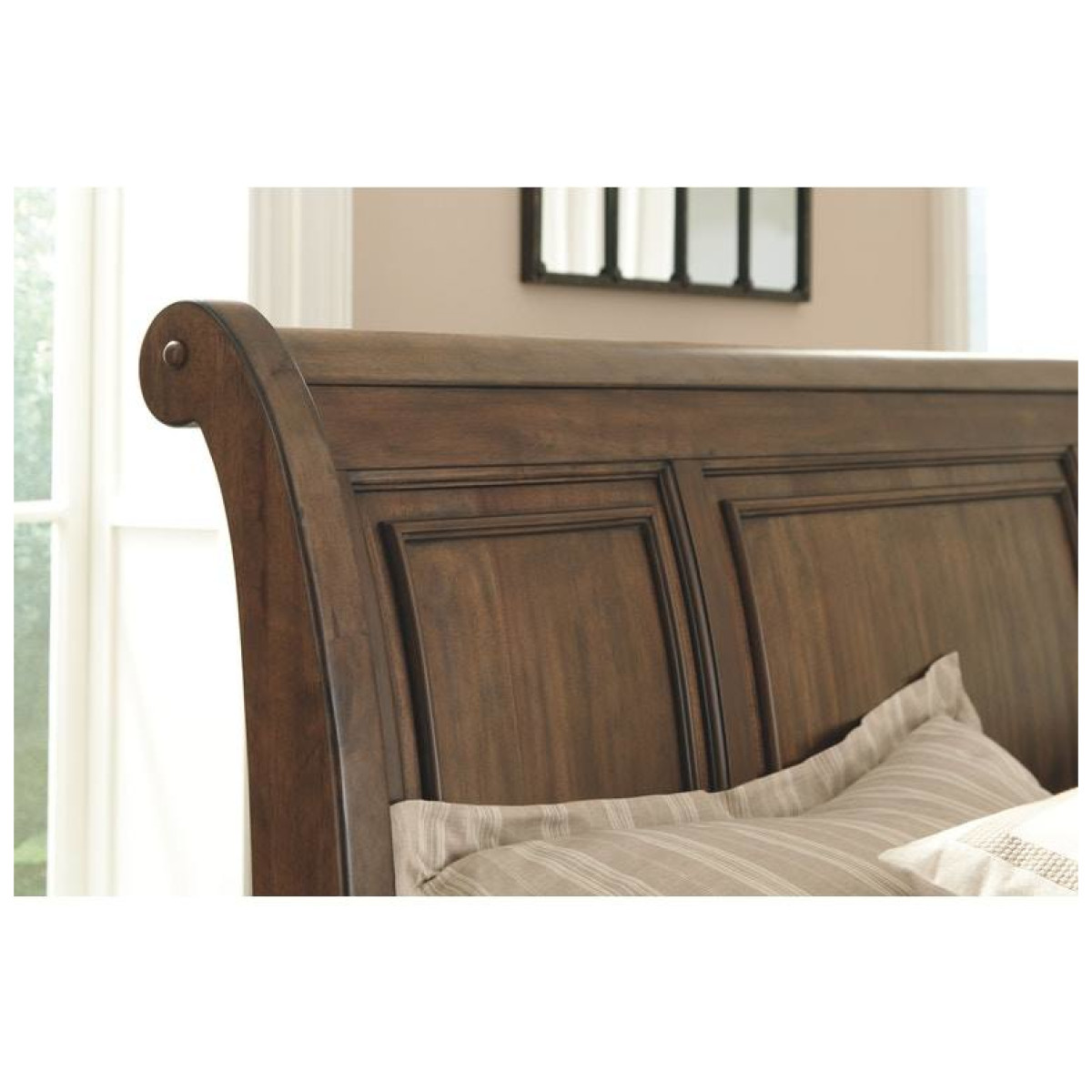 Flynnter Queen Sleigh Bed with 2 Storage Drawers - Image 2