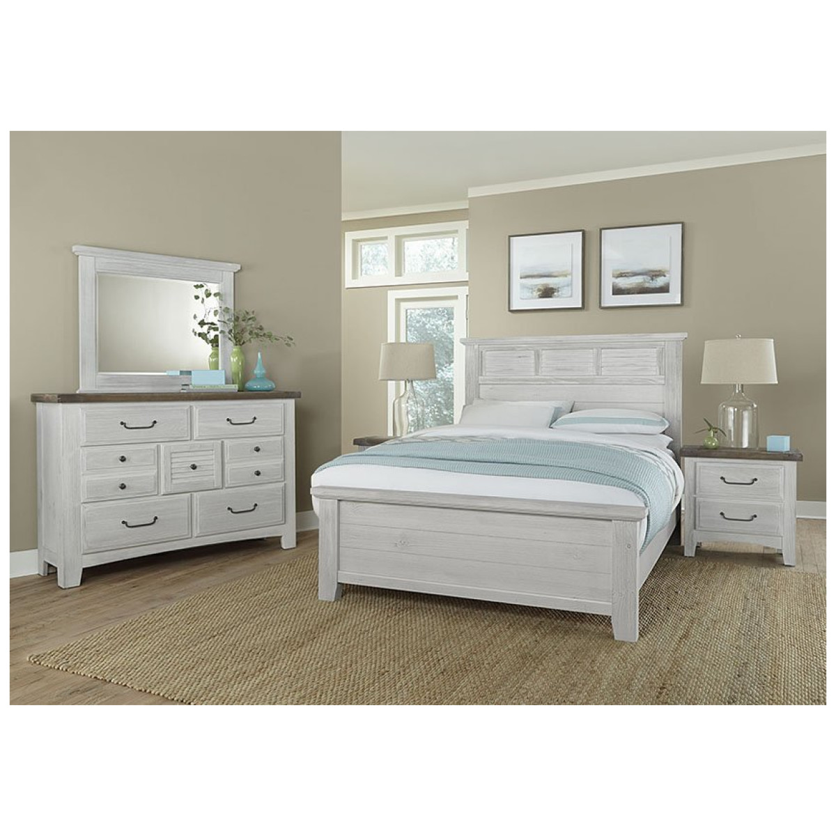 Sawmill Louver Bed Alabaster 2-Tone - Image 2