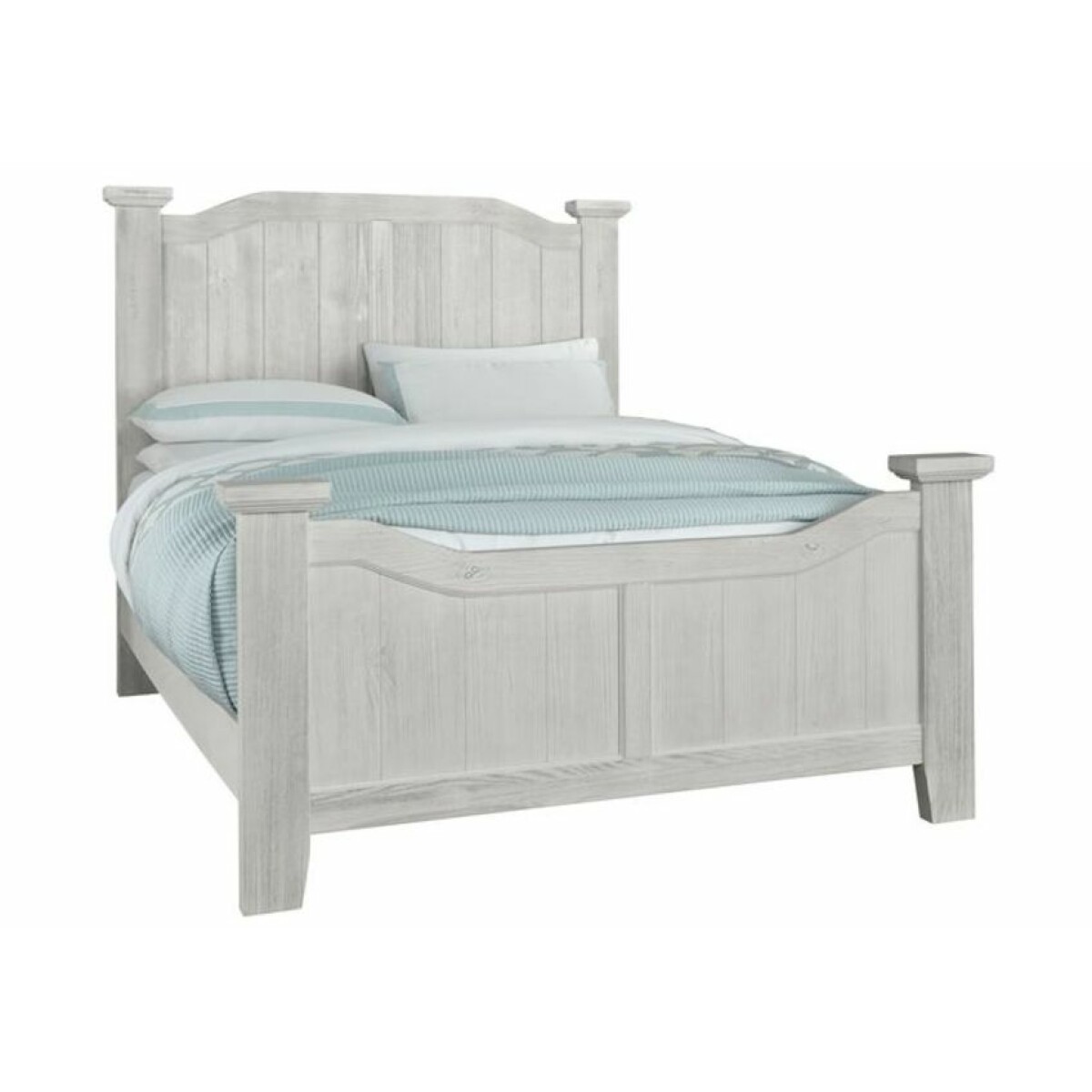 Sawmill Alabaster 2-Tone Arch Bed Beds Vaughan Bassett 2