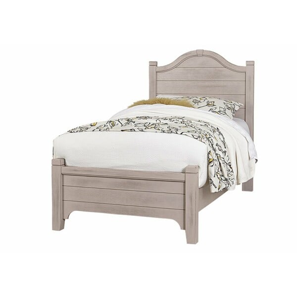 LMCO Home Bungalow Arched Bed Twin & Full Dover Grey/Folkstone Beds Vaughan Bassett