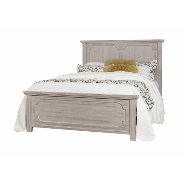 LMCO Home Bungalow Panel Bed In Queen & King Dover Grey/Folkstone Beds Vaughan Bassett