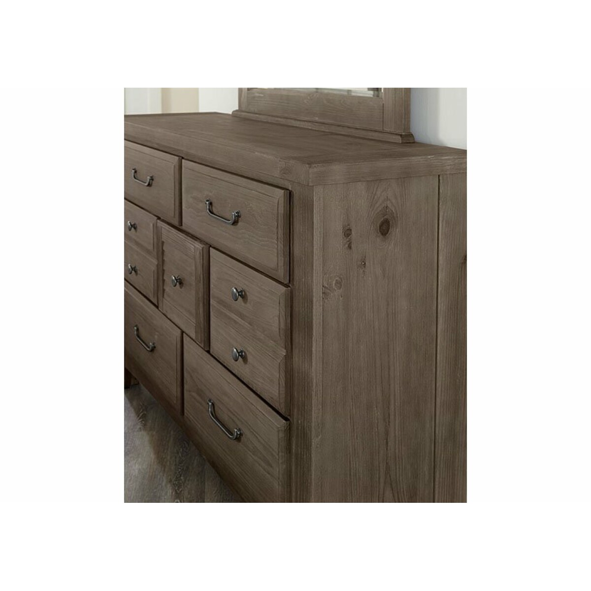 Sawmill Saddle Grey 7 Drawer Storage Dresser Dressers 08 6