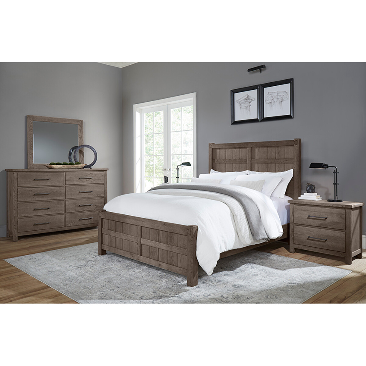 Dovetail Queen Board & Batten Bed Mystic Grey Beds 04 6