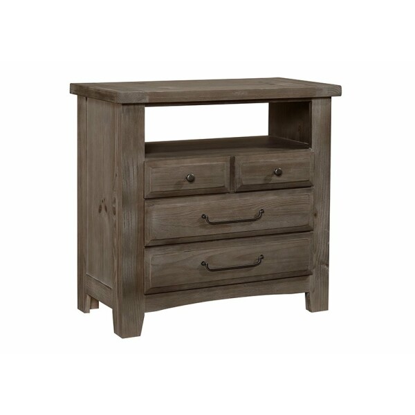 Sawmill Saddle Grey 4 Drawer Media Chest Entertainment Stands Vaughan Bassett