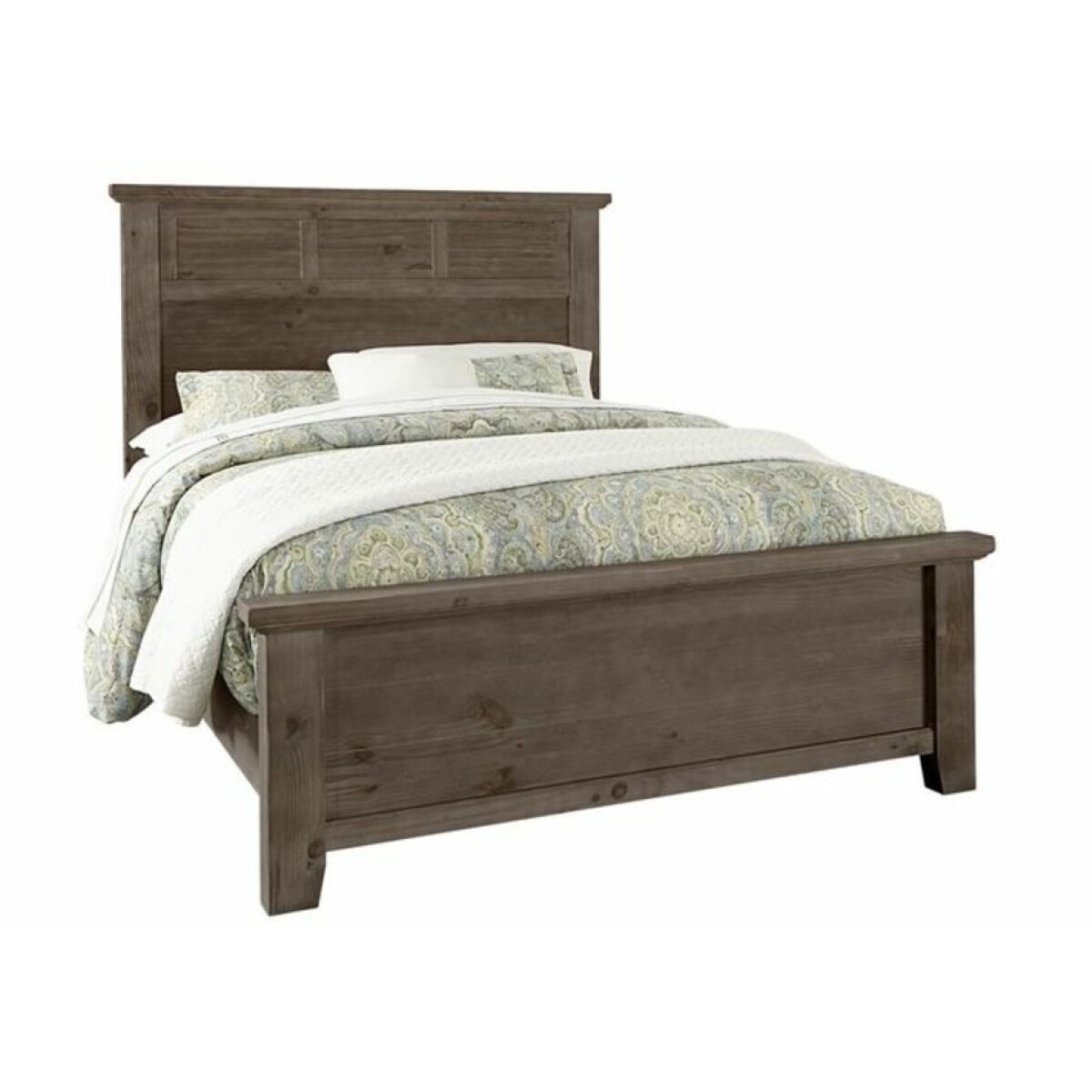 Sawmill Saddle Grey Louver Bed Beds Vaughan Bassett 2