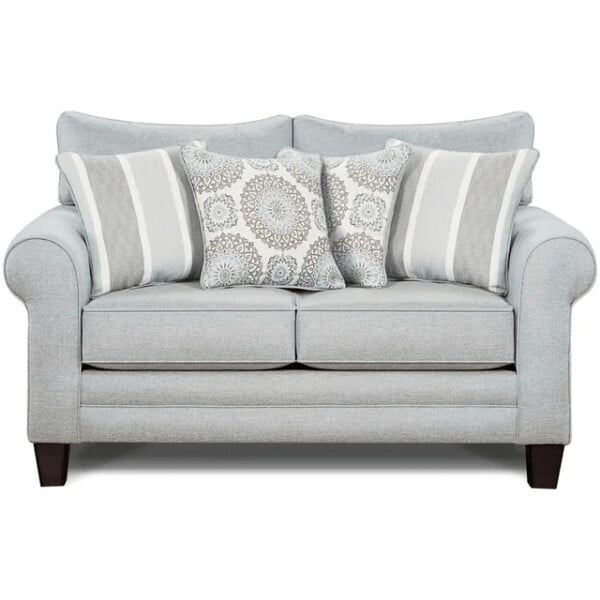 1141 Grande Mist Gray Loveseat Loveseats Fusion