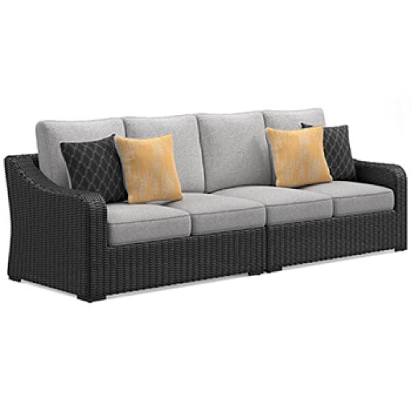 Beachcroft 2-Piece Outdoor Loveseat with Cushion Outdoor Sectionals ashley furniture