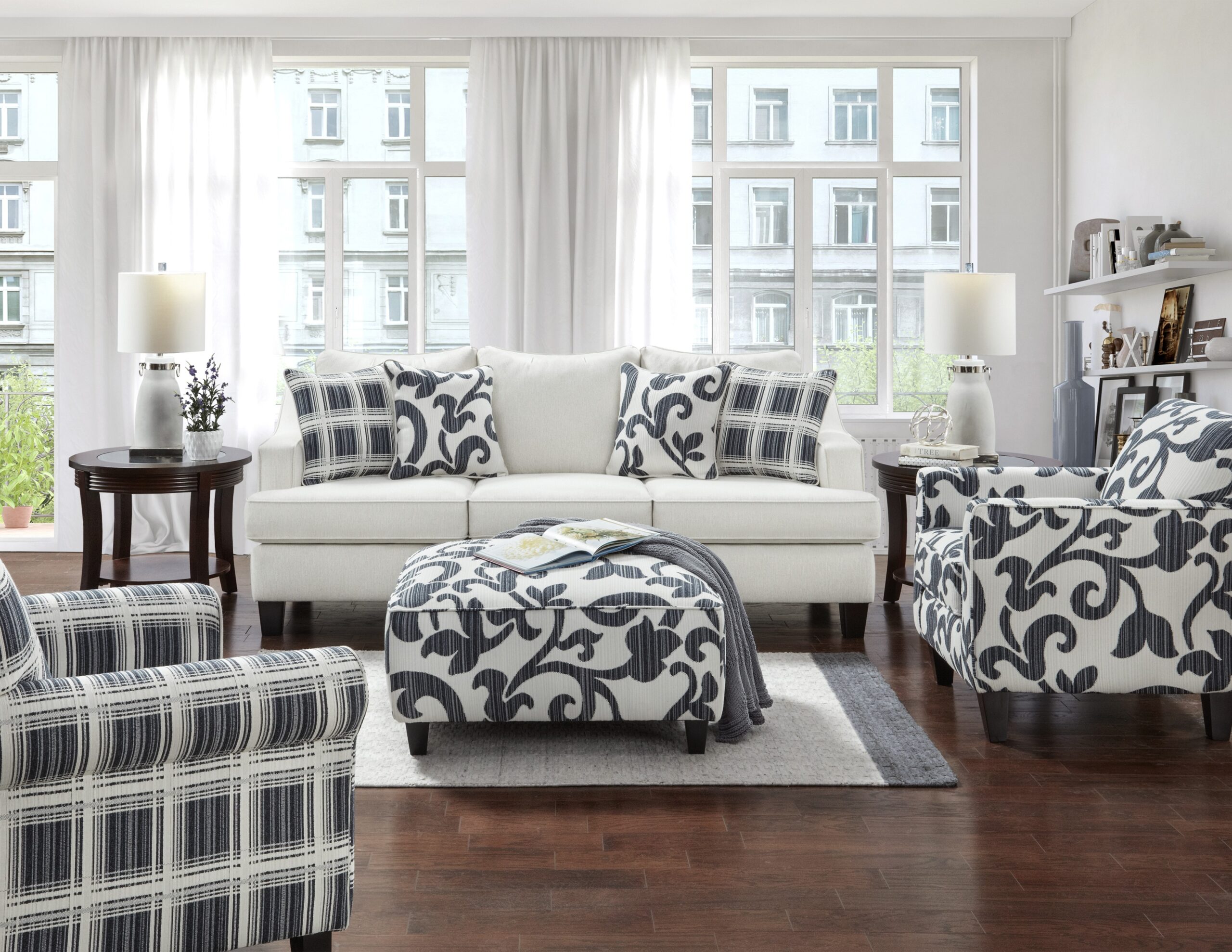 Sonata Navy Accent Chair