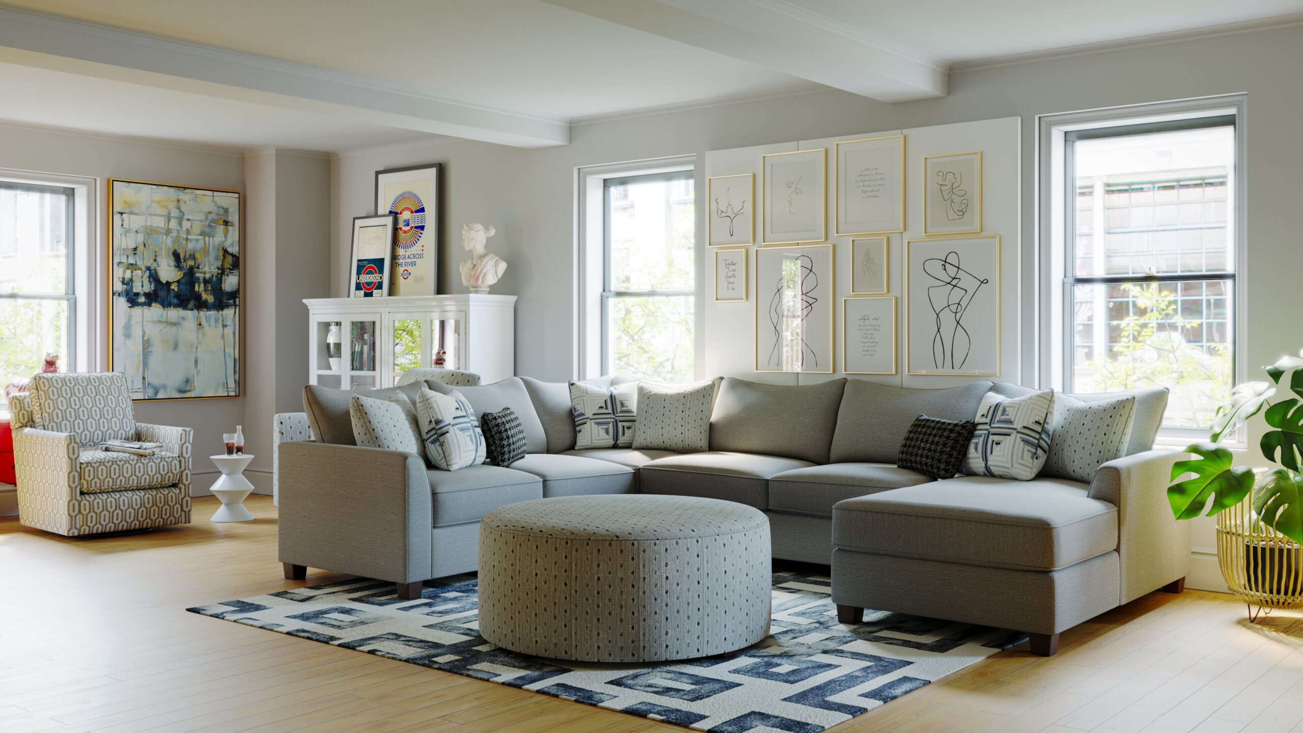 Otto Ochre Swivel Glider Chair