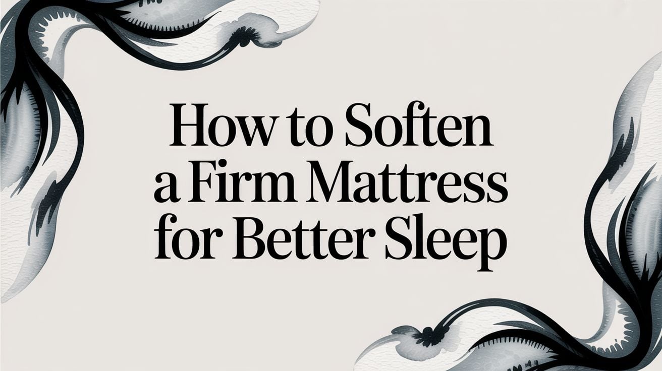 How To Soften A Firm Mattress Article Title