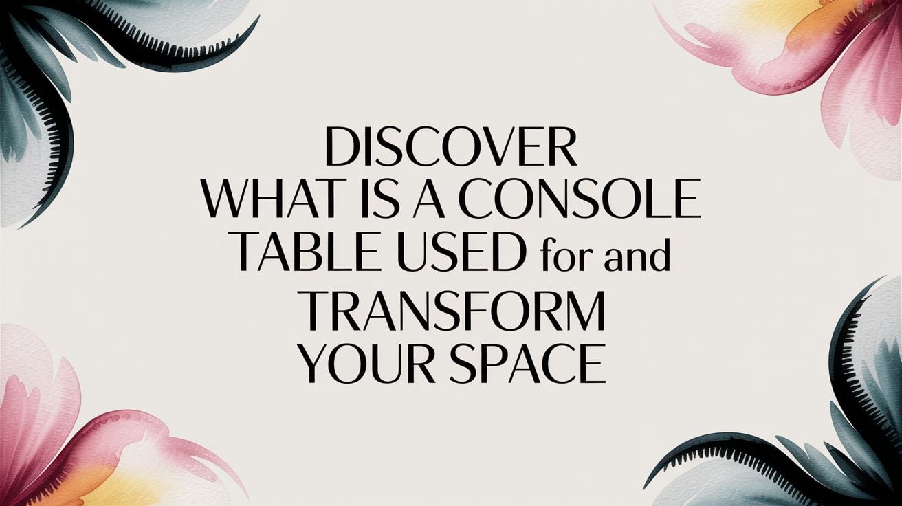 What Is A Console Table Used For Headline