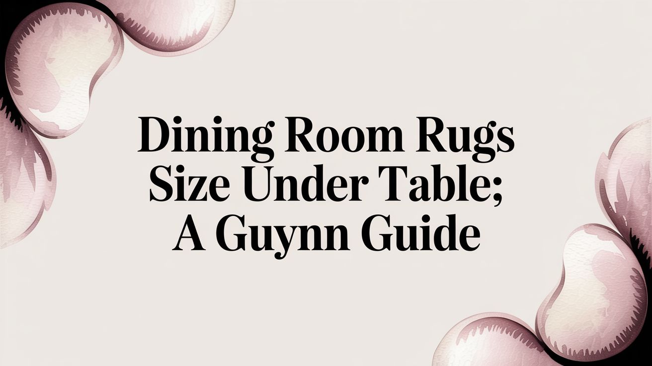 Dining Room Rugs Size Under Table Title Card