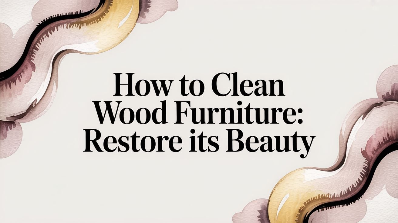 How To Clean Wood Furniture Title Text