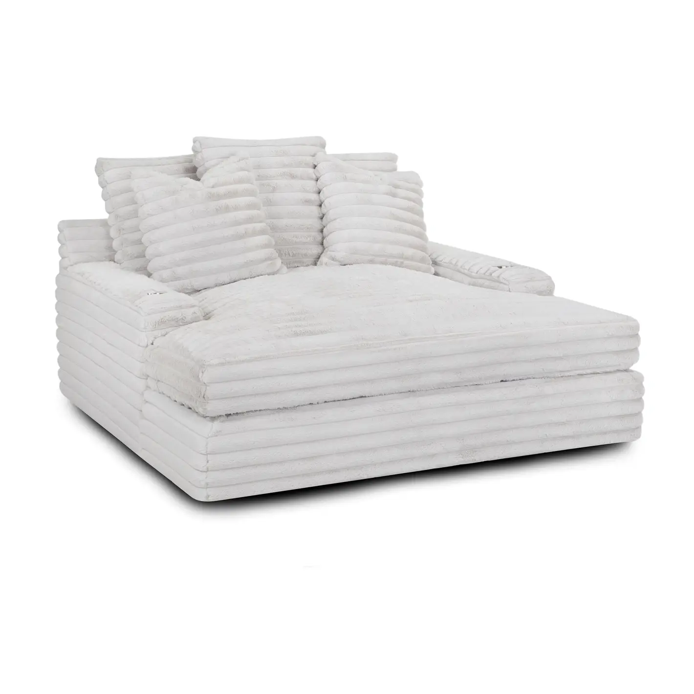 92811 Grand Home Theatre Chaise Lounge W/ Dual Cupholders And Dual Usb Charging Ports 92811