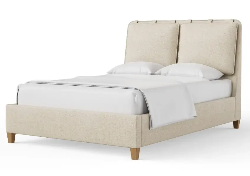 Pure Maple Upholstered Bed-sandstone - 180-551K-155K-822K-404