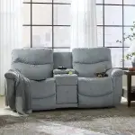 James Power Reclining Loveseat w/ Headrest & Console - U49521 - Image 3