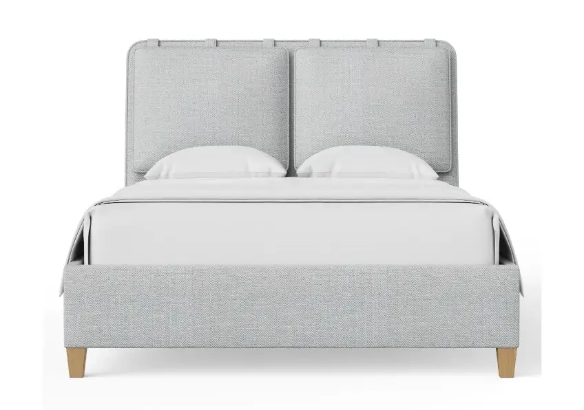 Pure Maple Upholstered Bed-blue Mist - 182-551H-155H-822H-404
