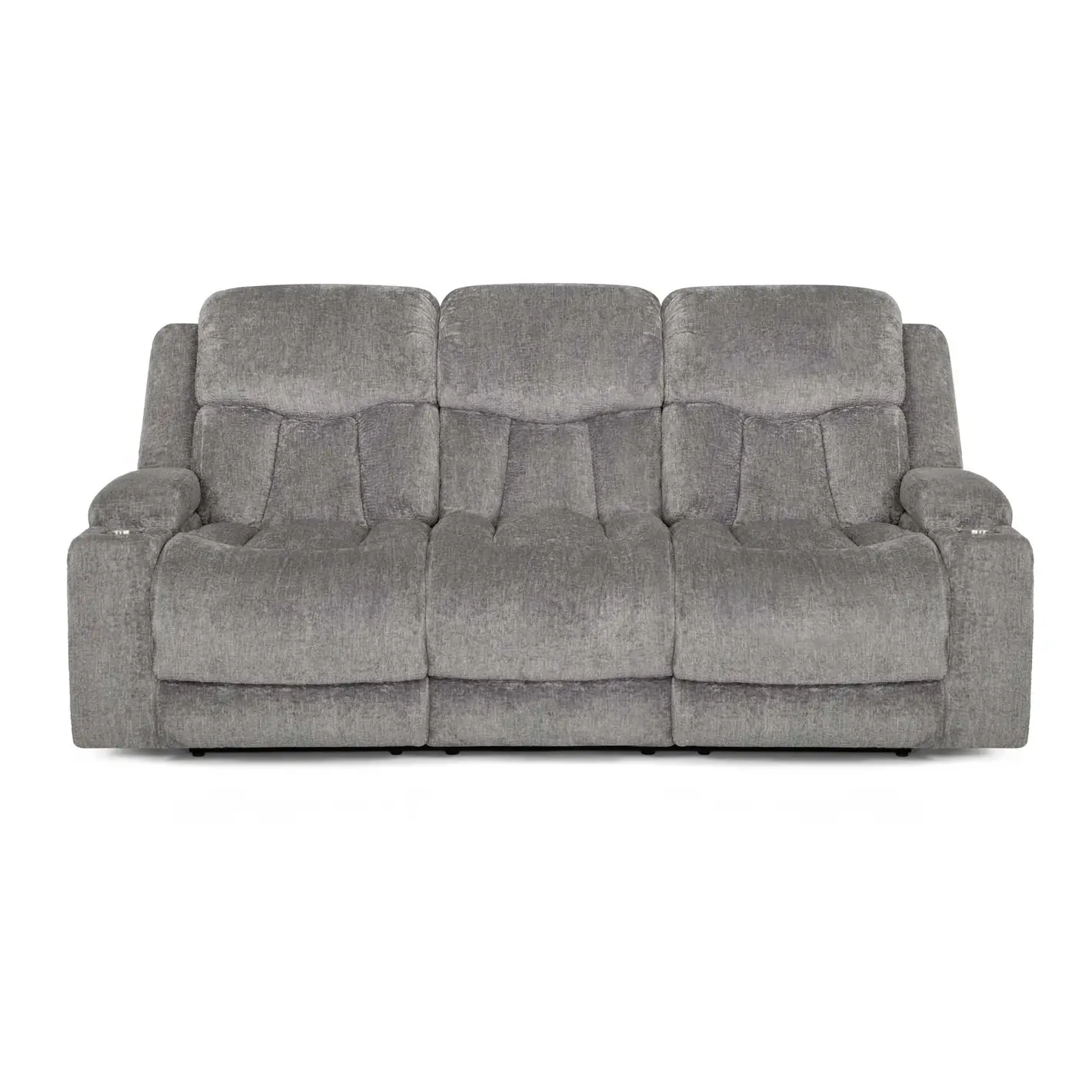 652 Denali Power Reclining Sofa W/ Power Headrest, Fold Down Table, Lights, Usb And Wireless Charging, dual Arm Storage, Massage, Cupholders, And Drawer 65247