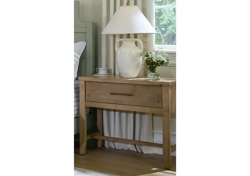 Pure Maple Bedside Table - 1 Drawer - 182-228