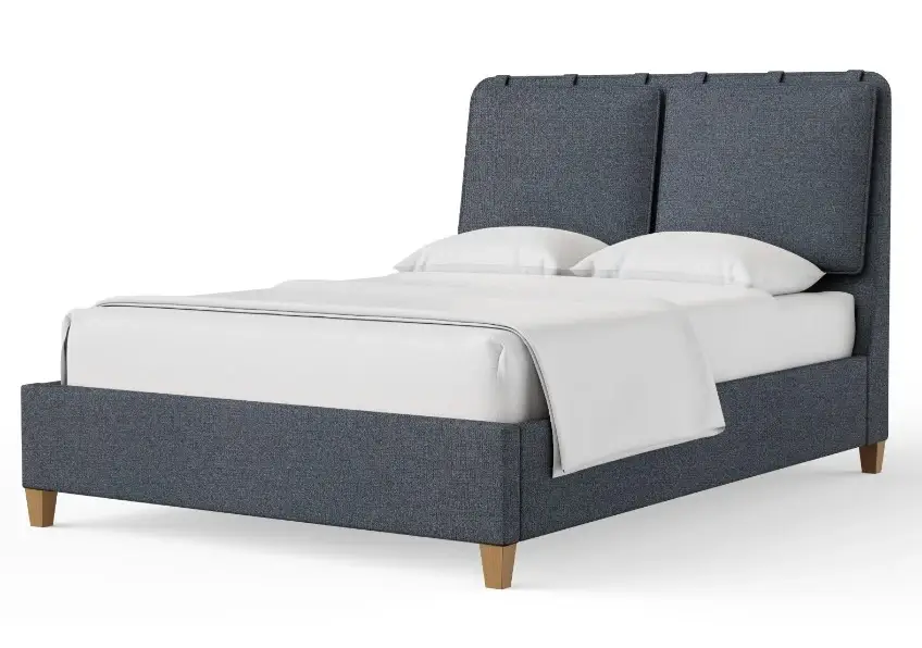 Pure Maple Upholstered Bed-navy Tweed - 182-661J-166J-822J-404