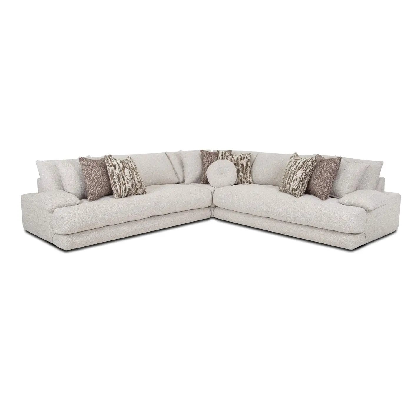 831 Jade Round Ottoman W/ Button Tuft 73118