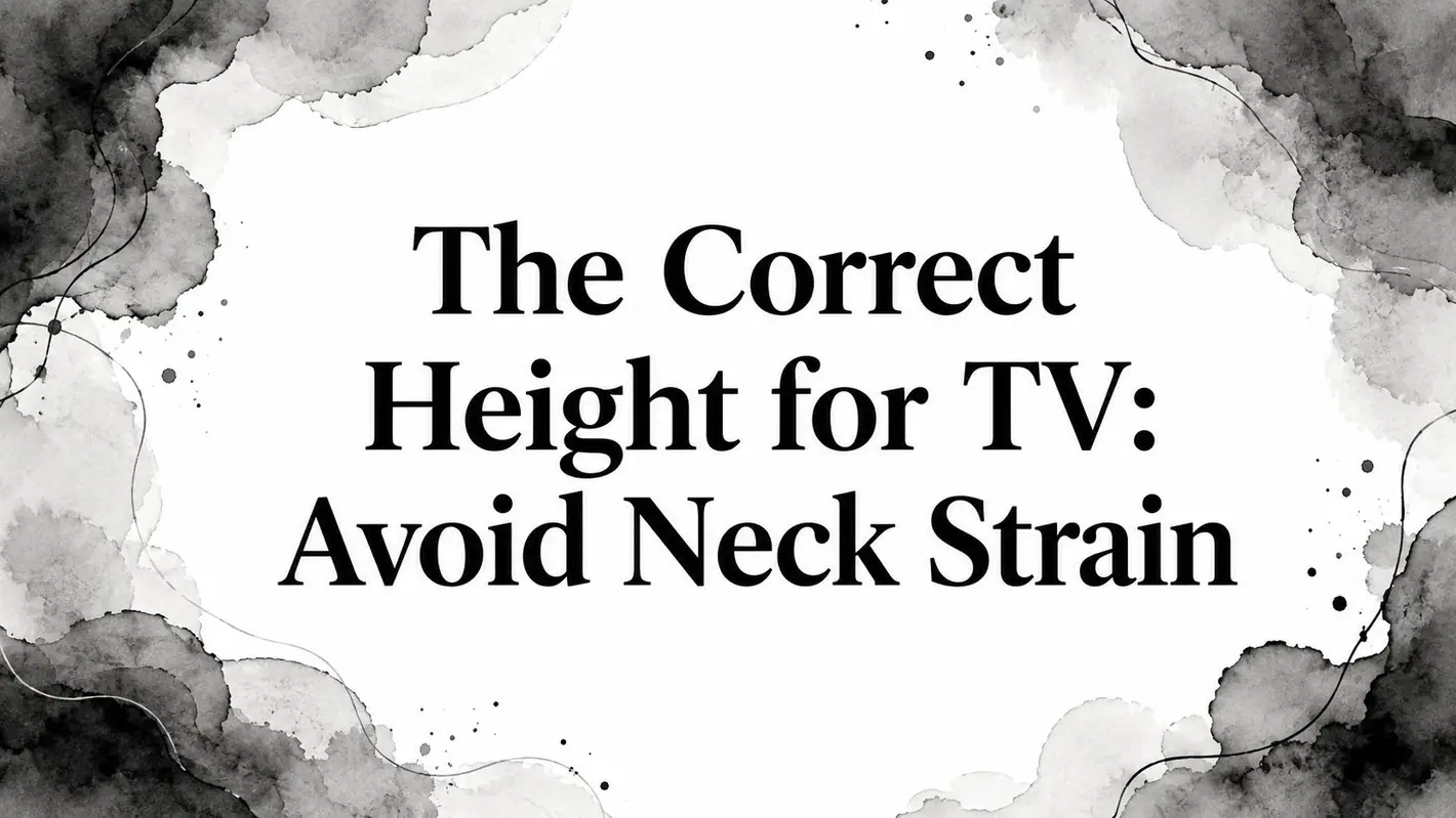 Correct Height For Tv Neck Strain