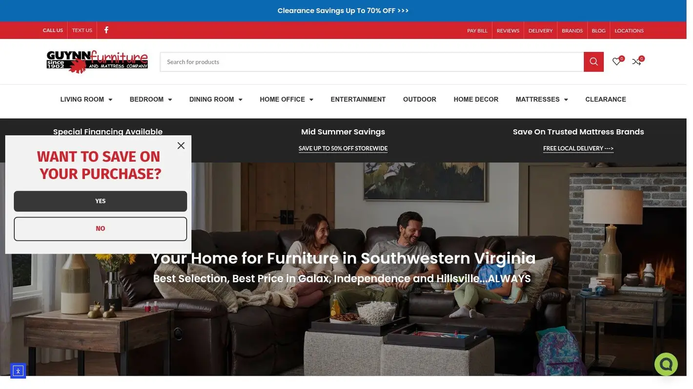 Screenshot from https://guynnfurniture.net