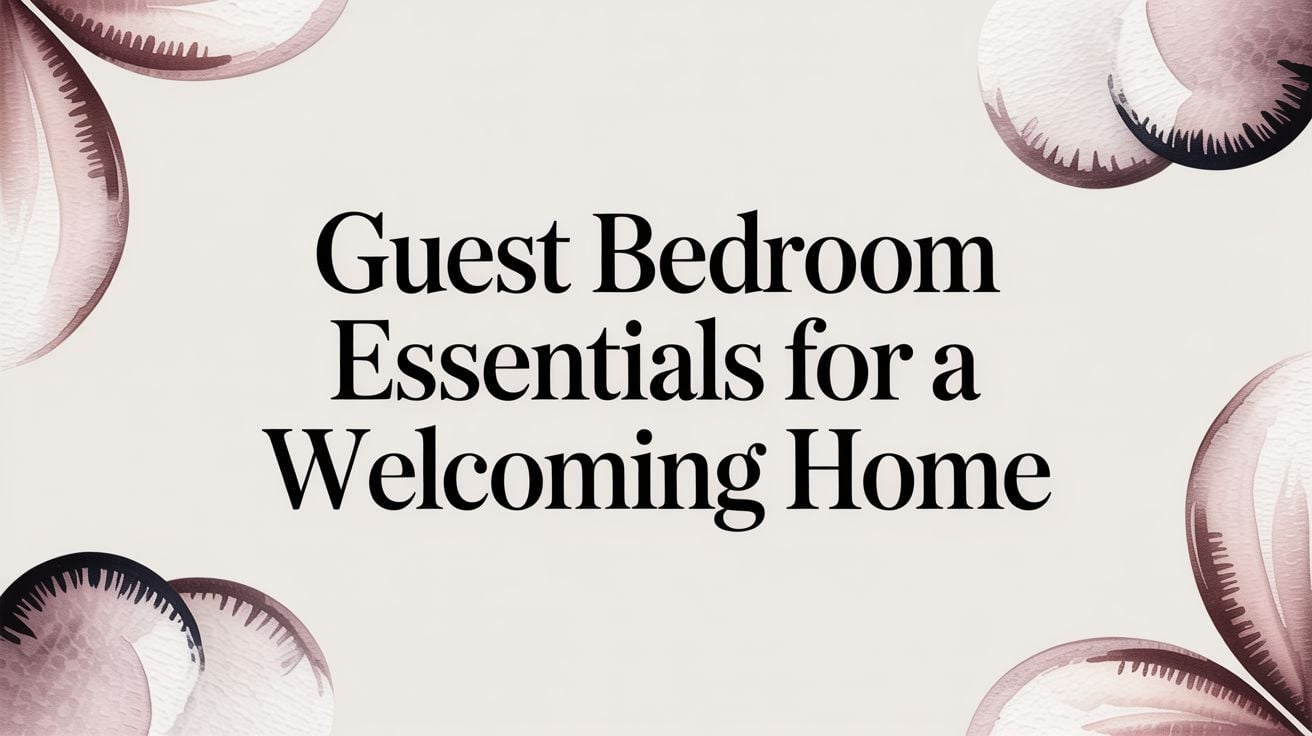 Guest Bedroom Essentials Title Graphic