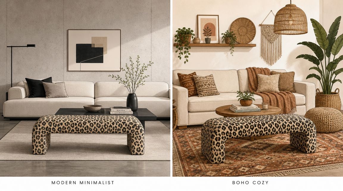 How to Style Your Animal Print Bench