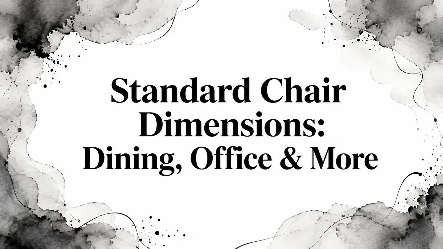 Standard Chair Dimensions Graphic Design